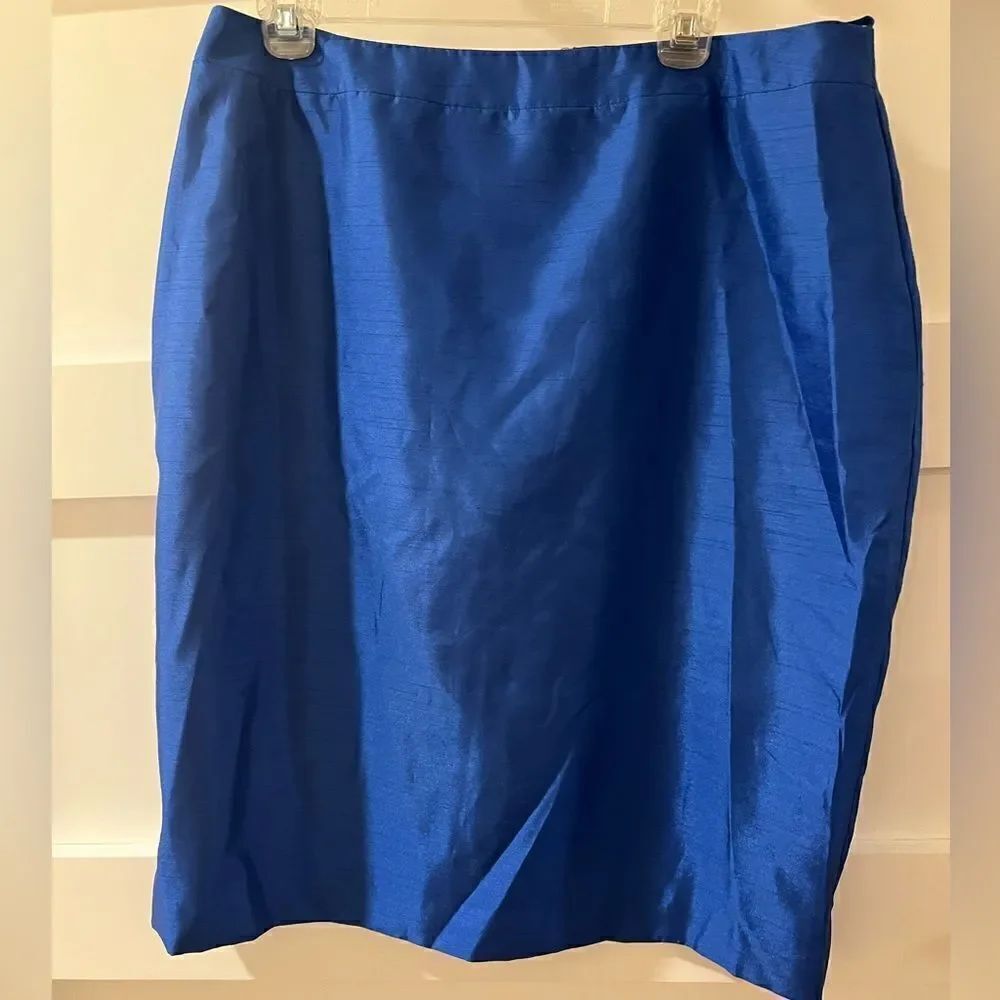 Vintage Brilliant blue amazing pencil skirt size 14